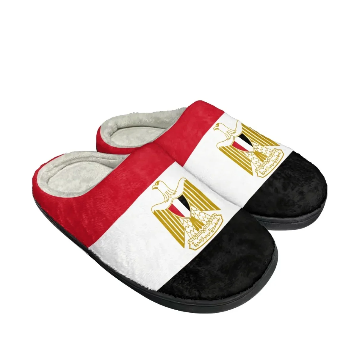 Men Shoes Designer - Egyptian Flag Design Warm Cotton Slippers