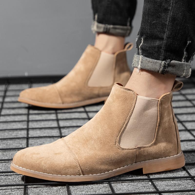 Chelsea Boots Suede - Men Chelsea Boots Suede Leather Ankle