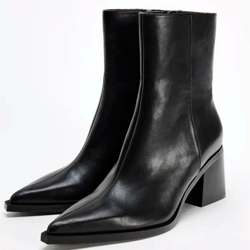Chunky Heel Soft Leather Chels - Chelsea Boots Suede review and price