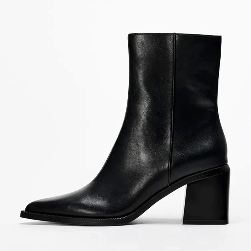 Chunky Heel Soft Leather Chels - Chelsea Boots Suede review and price