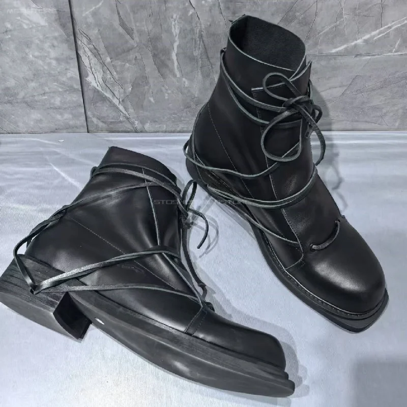 Black Genuine Leather Square T - Chelsea Boots Suede review and price