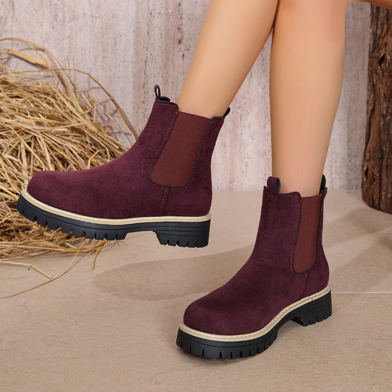 Hot Sale Women Lug Sole Chelse - Chelsea Boots Suede review and price