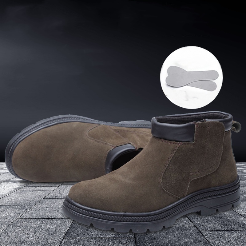 men casual safety boots cow su - Chelsea Boots Suede review and price