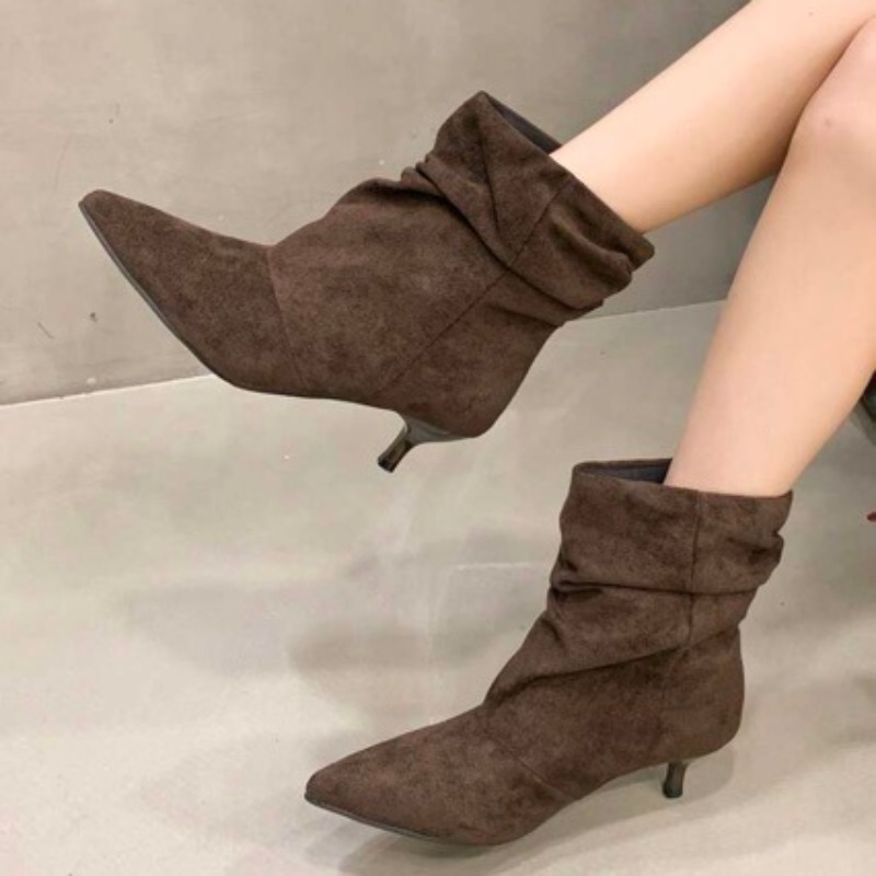 Brown Retro Elegant Designer A - Chelsea Boots Suede review and price